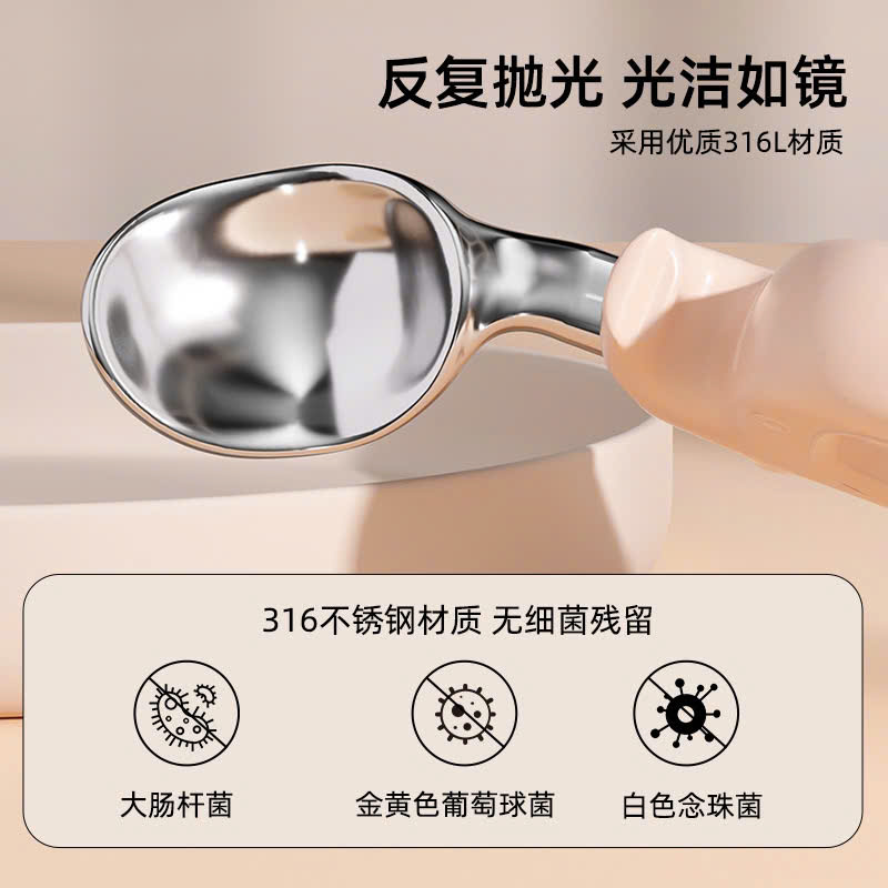 Thìa dĩa tập xúc cho bé chất liệu inox không rỉ