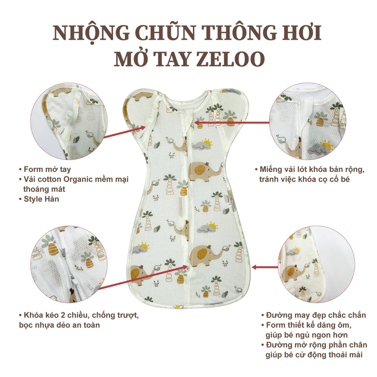 Nhộng chũn thông hơi mở tay Zeloo