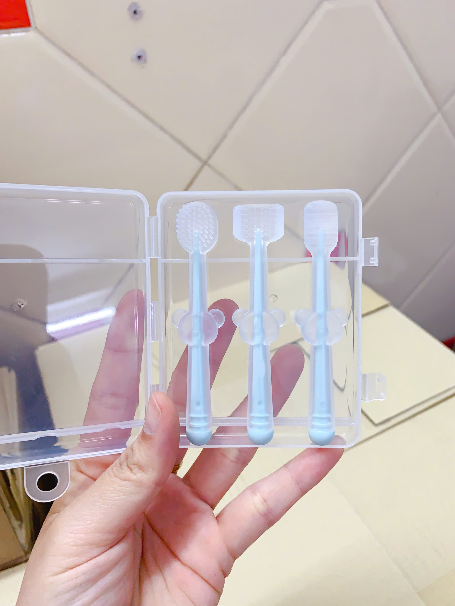 Set 3 bàn chải rơ lưỡi silicon