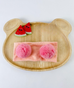 Băng đô đính quả bông cotton