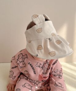 Alternative view of Mũ nửa đầu tai bèo họa tiết gấu cho bé 6-12M