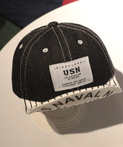 Alternative view of Mũ lưỡi trai chất liệu denim thêu chữ