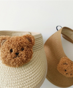 Mũ cói nửa đầu hình gấu