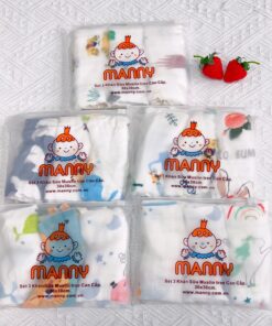 Alternative view of Set 3 khăn sữa sợi tre Manny thấm hút