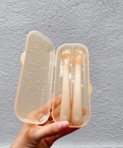 Set 2 Thìa Ăn Dặm Silicon Cho Bé