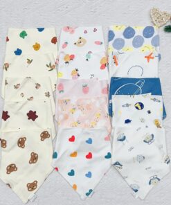 Set 5 yếm tam giác cotton