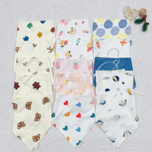 Set 5 yếm tam giác cotton