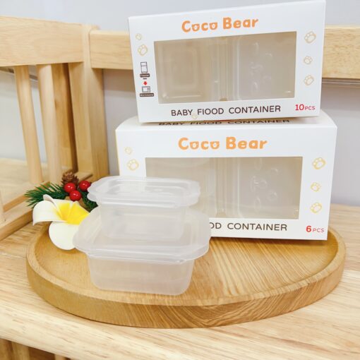 Set trữ đồ ăn dặm Coco Bear 50ml-100ml