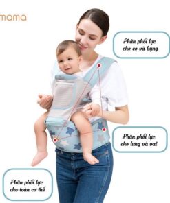 Địu ngồi 4 tư thế chống gù lưng cho bé Imama