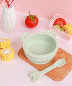 Bát Gấu Kèm Thìa Silicon