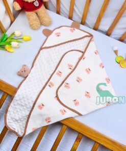 Ủ Choàng Jubon Chất Liệu Muslin Hạt Đậu