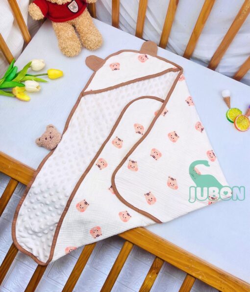 Ủ Choàng Jubon Chất Liệu Muslin Hạt Đậu