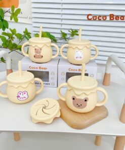 Cốc Tập Hút Kiêm Hũ Đựng Bánh Ăn Dặm Cocobear