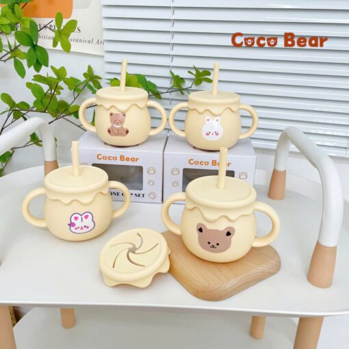 Cốc Tập Hút Kiêm Hũ Đựng Bánh Ăn Dặm Cocobear