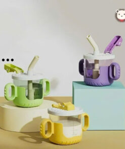 Cốc tập hút kèm ống hút silicon