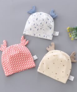 Alternative view of Mũ sơ sinh cotton họa tiết đáng yêu