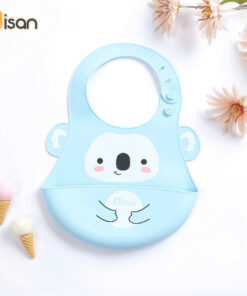 Alternative view of Yếm silicon hình thú có tai Misan có máng hứng