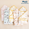 Chăn ủ xô muslin 4 lớp Molli kích thước 80x80cm
