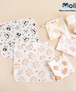 Alternative view of Hộp 5 khăn sữa xô Moli kích thước 30x30cm