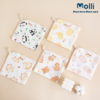 Hộp 5 khăn sữa xô Moli kích thước 30x30cm