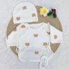 Set mũ áo thắt dây hình gấu dễ thương cho bé