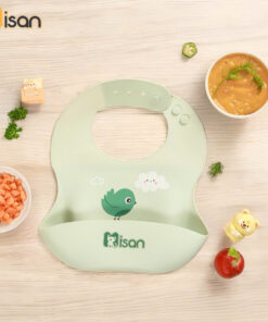 Alternative view of Yếm silicon có máng Misan cho bé