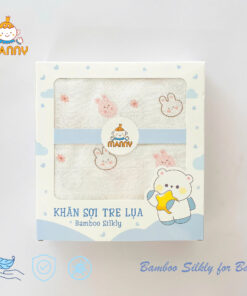 Alternative view of Hộp khăn tắm sợi tre lụa Manny 2 lớp cao cấp 100x100cm