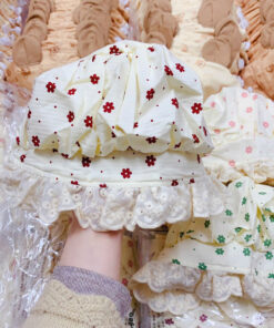 Alternative view of Mũ bèo hoa buộc dây cute cho bé
