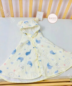 Áo choàng xô muslin chống nắng cho bé