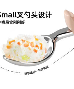 Thìa dĩa tập xúc cho bé chất liệu inox không rỉ