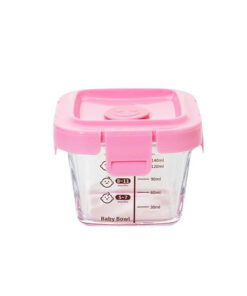 Hộp trữ đông thủy tinh hình mặt cười có vạch chia 160ml