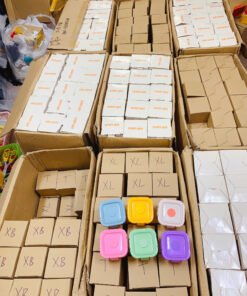 Hộp trữ đông thủy tinh hình mặt cười có vạch chia 160ml