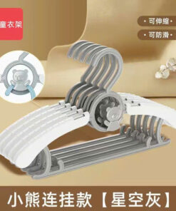 Set 5 móc treo quần áo cao cấp hình gấu