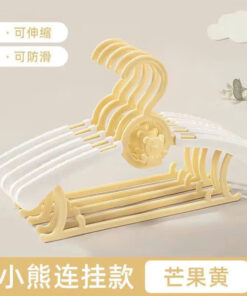 Set 5 móc treo quần áo cao cấp hình gấu