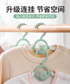 Set 5 móc treo quần áo cao cấp hình gấu