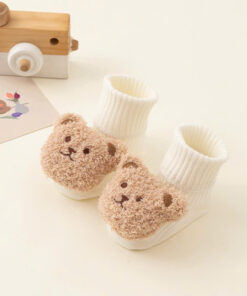 Tất vớ hình gấu bông 3D chống trơn trượt cho bé