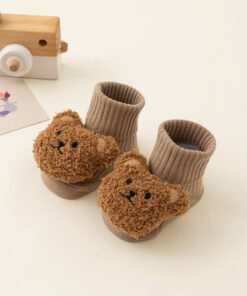 Tất vớ hình gấu bông 3D chống trơn trượt cho bé