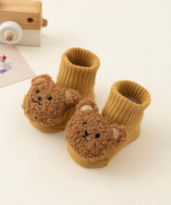 Tất vớ hình gấu bông 3D chống trơn trượt cho bé