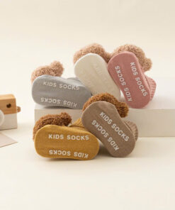 Tất vớ hình gấu bông 3D chống trơn trượt cho bé