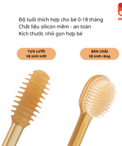 Set rơ lưỡi và bàn chải silicon cho bé 0-18m