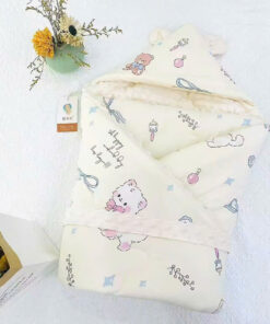 Ủ choàng trần bông hạt đậu siêu ấm cho bé