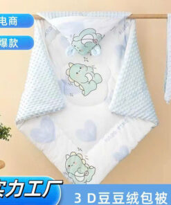 Ủ choàng trần bông hạt đậu siêu ấm cho bé