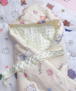 Ủ choàng trần bông hạt đậu siêu ấm cho bé