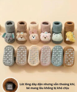 Tất thú lót bông hình thú nổi