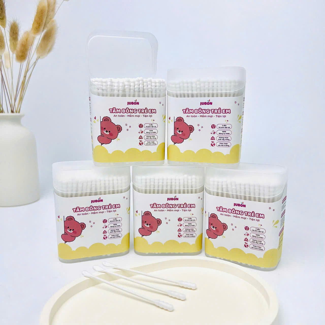 Tăm bông Vcoool Emma Misuta Jubon 200 và 400 que 5 Tăm bông Vcoool Emma Misuta Misan 200 và 400 que – Jubon vàng 200 que