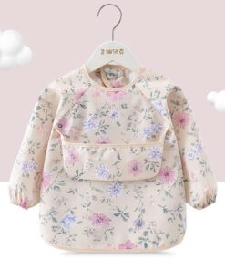 Yếm ăn dặm dài tay có máng cổ