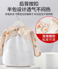 Yếm ăn dặm dài tay có máng cổ