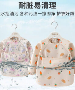 Yếm ăn dặm dài tay có máng cổ