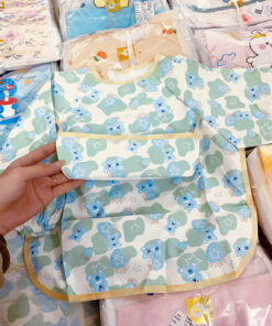 Yếm ăn dặm dài tay có máng cổ